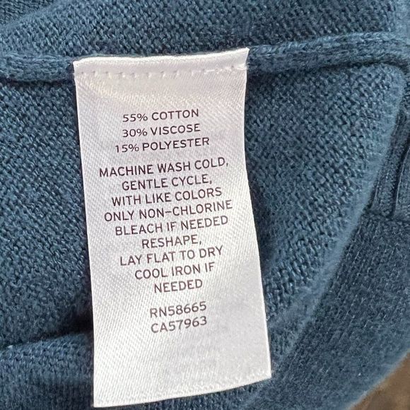 NWT CASLON Blue Scoop Neck Sweater with‎ Pocket (S) - Picture 7 of 8